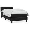 vidaXL Spring r&uacute;m me&eth; d&yacute;nu Svart 90x210 cm Flauel