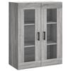 vidaXL Vegghengdur Sk&aacute;pur Gr&aacute;r Sonoma 69,5x34x90 cm