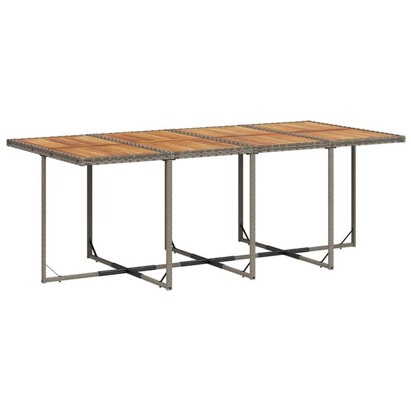 vidaXL 9 Parta Gar&eth;h&uacute;sgagnasett me&eth; Sessum P&oacute;l&yacute;rattan Gr&aacute;tt