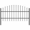 vidaXL Gar&eth;gir&eth;ing Woerden me&eth; Spj&oacute;ttoppi &uacute;r St&aacute;li 170x100 cm Sv&ouml;rt