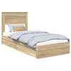 vidaXL Geymslu R&uacute;m me&eth; sk&uacute;ffu Sonoma Eik 75 x 190 cm Samsettur vi&eth;ur