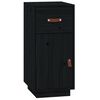 vidaXL Skenkur Svartur 34x40x75 cm Gegnheil Fura