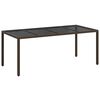 vidaXL Gar&eth;bor&eth; Br&uacute;nn 190 x 90 x 75 cm p&oacute;l&yacute;rattan