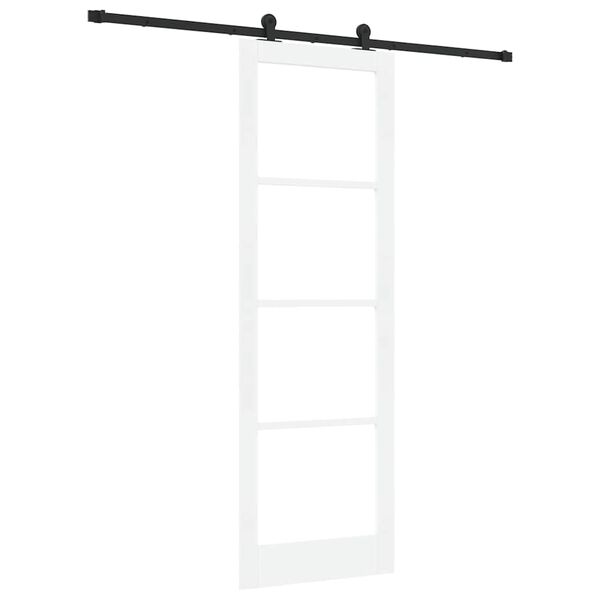 vidaXL Rennidyr ORKDAL Hv&iacute;tt 78 x 232 cm Gegnheil fura og gler