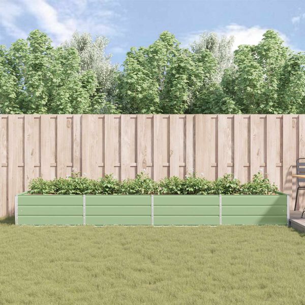 vidaXL Pl&ouml;ntuker Pastel gr&aelig;nn 195 x 100 x 45 cm Galvaniserad st&aacute;l