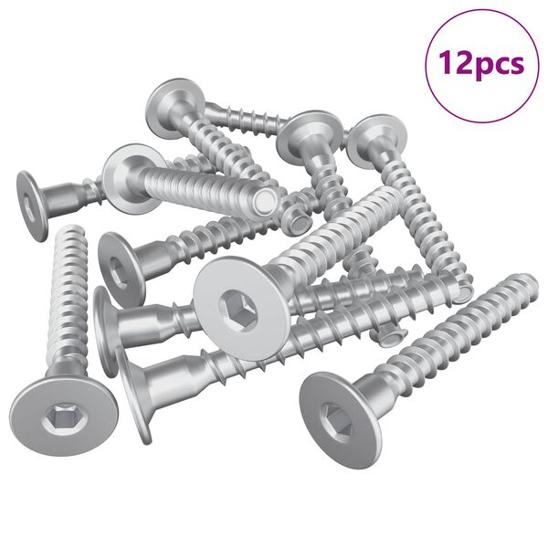 vidaXL H&uacute;sgagnaskr&uacute;&eth;ur 12 pcs &Oslash;5 x 40 mm (&THORN;r&aacute;&eth;s&thorn;verm&aacute;l x Heildarlengd)