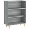 vidaXL Skenkur Gr&aacute;r Sonoma Eik 69,5x32,5x90 cm Samsettur Vi&eth;ur