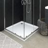 vidaXL Sturtubotn me&eth; Doppum Hv&iacute;tur 90x90x4 cm ABS