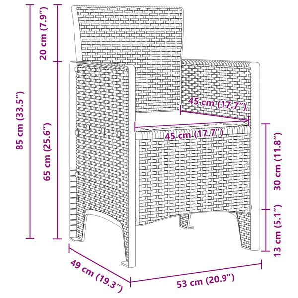 vidaXL Gar&eth;ur bor&eth;sett me&eth; p&uacute;&eth;i 11 pcs Br&uacute;nn og L&eacute;tt gr&aacute;r Poly rattan