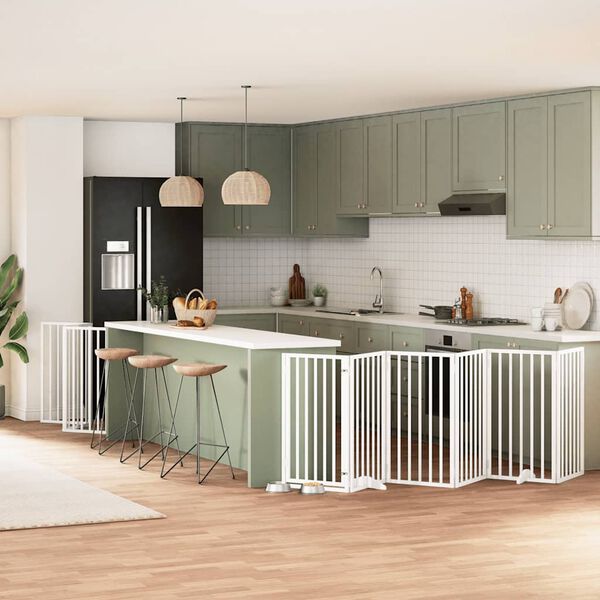 vidaXL hundahli&eth; me&eth; hur&eth; sem h&aelig;gt er a&eth; brj&oacute;ta saman 12 pl&ouml;tur 600 cm