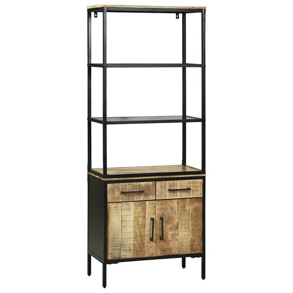 vidaXL H&aacute;bor&eth; me&eth; sk&uacute;ffu Br&uacute;nn 70 x 35 x 180 cm Hart mang&oacute;tr&eacute;