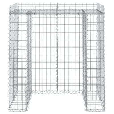 vidaXL Gabion Veggur fyrir Ruslatunnu 110x91x120 cm Galvaniserað Járn