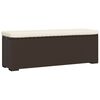 vidaXL Ottoman bekkur me&eth; P&uacute;&eth;a Br&uacute;nn 109x62x40 cm P&oacute;l&yacute;rattan