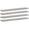 vidaXL Vegghillur 4 stk. Gr&aacute;ar Sonoma 60x10x1,5 cm Samsettur Vi&eth;ur
