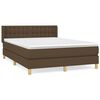 vidaXL H&oacute;lfa&eth; Springr&uacute;m me&eth; D&yacute;nu D&ouml;kkbr&uacute;nt 140x190 cm Tauefni