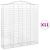 vidaXL Bogadreginn Grj&oacute;tkassi 11 stk. 200x50x220/240 cm Sinkh&uacute;&eth;a&eth; J&aacute;rn