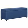 vidaXL Bekkur me&eth; Geymsluh&oacute;lfi 116 cm Bl&aacute;r P&oacute;l&yacute;ester