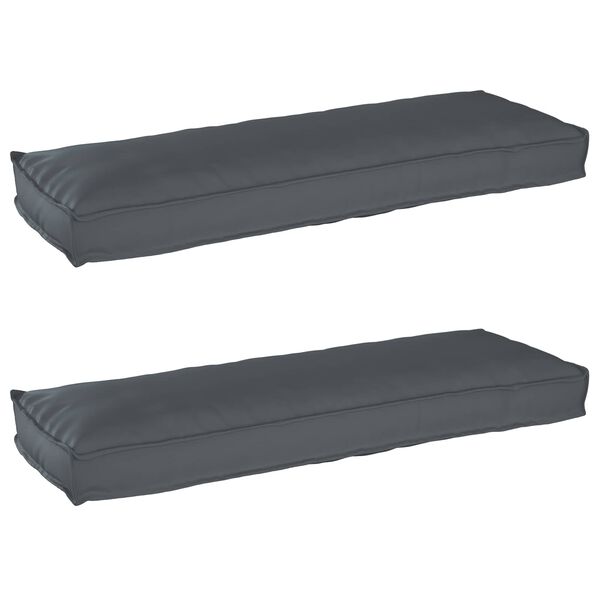 vidaXL Púðasett á pall 2 pcs Antrasít 120 x 40 x 8 cm Oxford efni