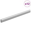 vidaXL Sk&aacute;pstangir 12 pcs Silfur 464 x 15 x 29 mm &Aacute;lblenda