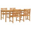 vidaXL Gar&eth;ur bor&eth;sett 5 pcs Br&uacute;nn Hrein akas&iacute;utr&eacute;