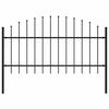 vidaXL Gar&eth;gir&eth;ing Woerden me&eth; Spj&oacute;ttoppi &uacute;r St&aacute;li 170x125 cm Sv&ouml;rt