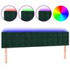 vidaXL LED H&ouml;f&eth;agafl 180x5x78/88 cm D&ouml;kkgr&aelig;nt Flauel