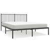 vidaXL R&uacute;mgrind &uacute;r M&aacute;lmi &aacute;n D&yacute;nu me&eth; H&ouml;f&eth;agafli Sv&ouml;rt 150x200 cm