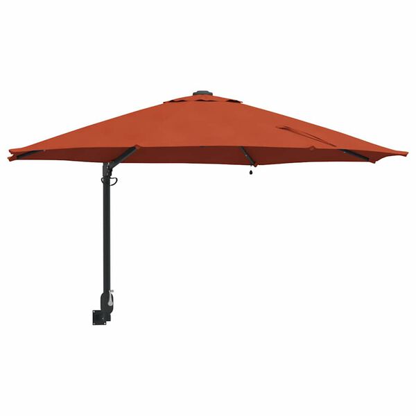 vidaXL Gar&eth;skygni terracotta 248 x 248 x 148 cm P&oacute;l&yacute;ester og st&aacute;l