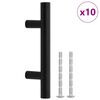 vidaXL Sk&aacute;pur Handf&ouml;ng 10 stk Svart 64 mm Ry&eth;fr&iacute;tt st&aacute;l