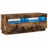 vidaXL Sj&oacute;nvarpssk&aacute;pur me&eth; LED Lj&oacute;sum Reyklitu&eth; Eik 100x35x40 cm