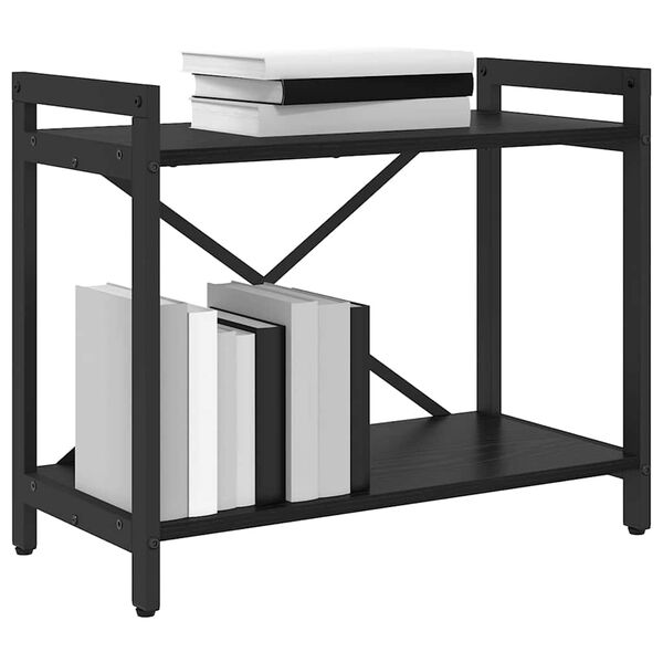 vidaXL Hilla Svartur Eik 60 x 30 x 50 cm Samsettur vi&eth;ur