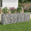 vidaXL Gabion h&aelig;kka&eth; r&uacute;m Silfur 200 x 50 x 60 cm Galvaniserad st&aacute;l