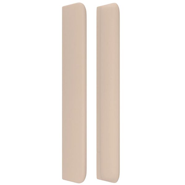 vidaXL Höfðagafl með Eyrum 93x16x118/128 cm Kaffibrúnn Gervileður