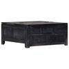 247986 vidaXL Coffee Table Black 65x65x30 cm Solid Mango Wood