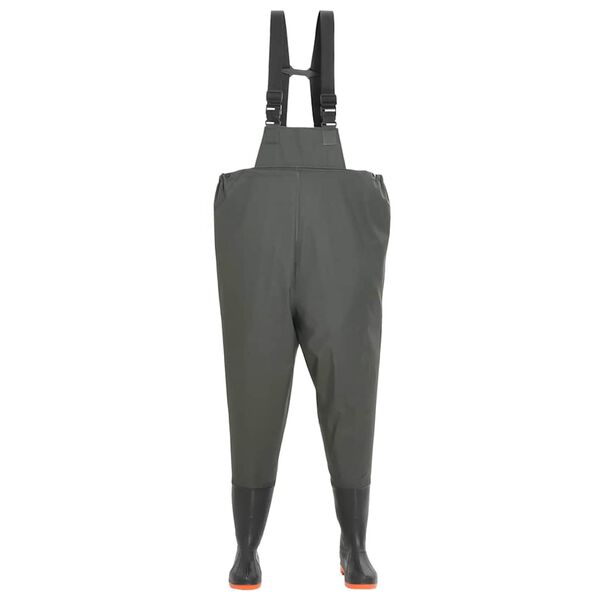 vidaXL Vöðlur með Stígvélum Grænar Stærð 42