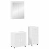 vidaXL Ba&eth;herbergismublasett TULUM 3 pcs Hv&iacute;tt 60 x 34 x 63 cm