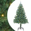 vidaXL J&oacute;latr&eacute; me&eth; 300 LED me&eth; standi Gr&aelig;nn 210 cm PVC