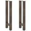 vidaXL bor&eth;f&aelig;tur &uacute;r n&aacute;tt&uacute;rulegu st&aacute;li, 2 stk., 38x(72-73) cm, st&aacute;l