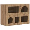 vidaXL Vi&eth;beinteyfla Artisan Eik 80.5 x 35 x 59 cm Samsettur vi&eth;ur