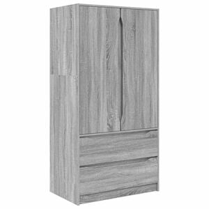 vidaXL Geymsluk&aacute;pur Gr&aacute;r Sonoma 79,5 x 49 x 156 cm Verkefnavi&eth;ur