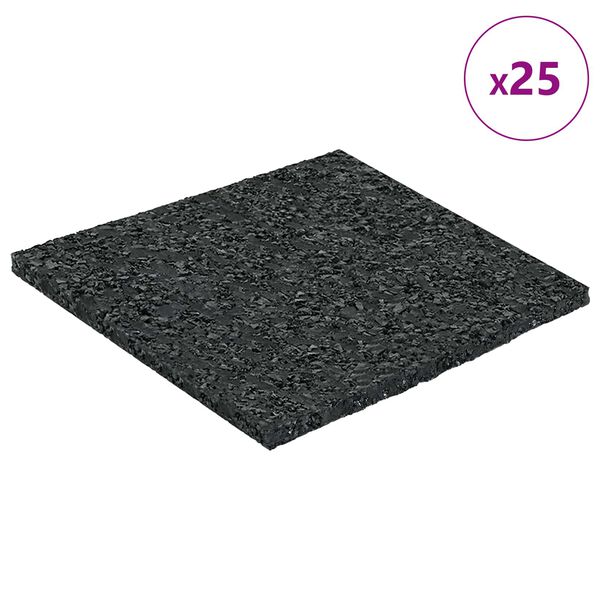 vidaXL G&uacute;mm&iacute;grj&oacute;t palla pad Svart 9 x 9 x 0,3 cm G&uacute;mm&iacute;