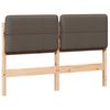 vidaXL B&oacute;lstru&eth; r&uacute;mgafl Br&uacute;nn og Taupe 140 cm Solid furuhikk