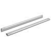 vidaXL Sk&aacute;pstangir 2 pcs Silfur 764 x 15 x 29 mm &Aacute;lblenda