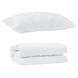 vidaXL Rúmfatasett með kodda 2 pcs Hvítt Microfleece