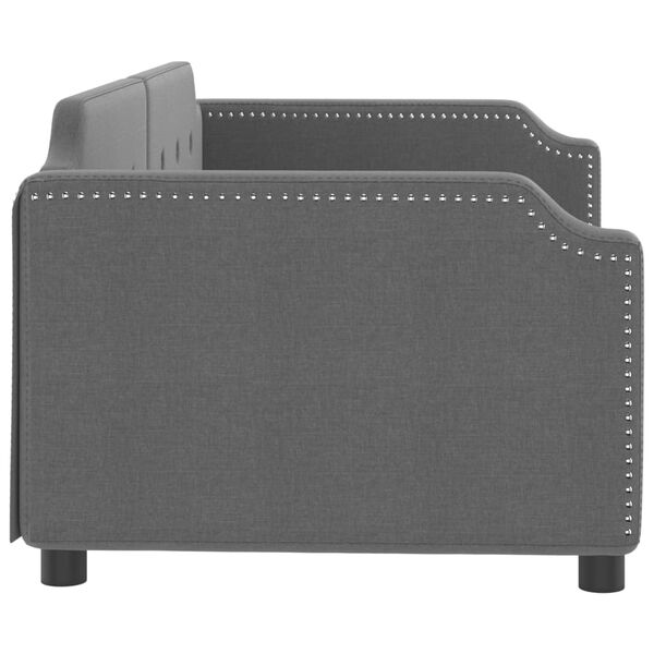 vidaXL Svefnsófi Dökkgrár 90x190 cm Efni