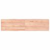 vidaXL Bor&eth;plata Lj&oacute;sbr&uacute;n 160x40x(2-4) cm Me&eth;h&ouml;ndlu&eth; N&aacute;tt&uacute;rul. Br&uacute;nir