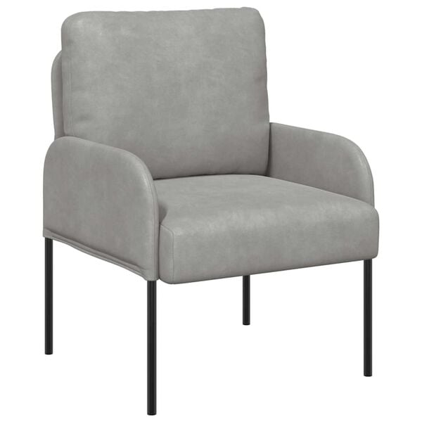 vidaXL S&oacute;far me&eth; p&uacute;&eth;i 55cm Lj&oacute;sgr&aacute;r Krossvi&eth;ur