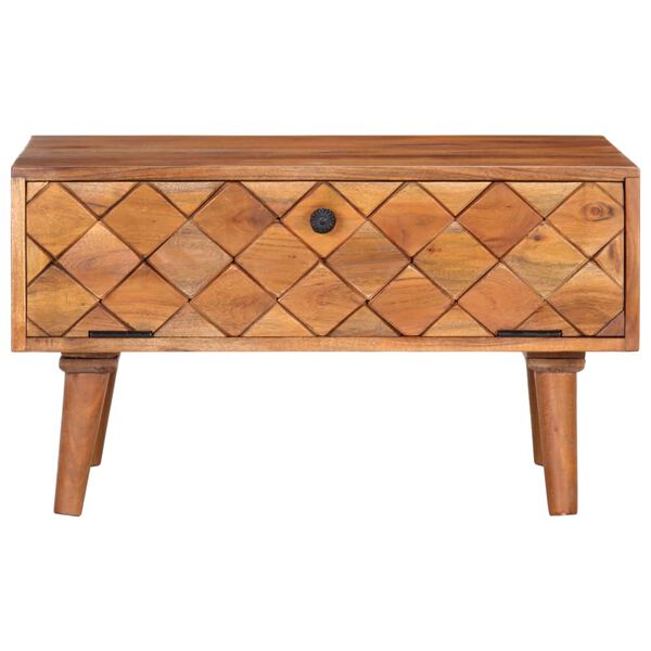 vidaXL Sófaborð 68x68x38 cm Gegnheill Akasíuviður