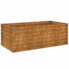 vidaXL upph&aelig;kka&eth; gar&eth;be&eth; 100x50x36 cm &uacute;r corten st&aacute;li