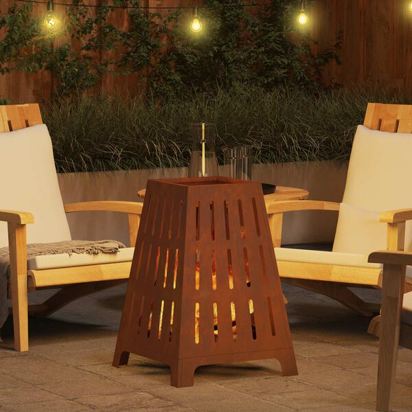 vidaXL Eldurn Br&uacute;nn 50 x 50 x 70 cm Ve&eth;ra&eth; st&aacute;l